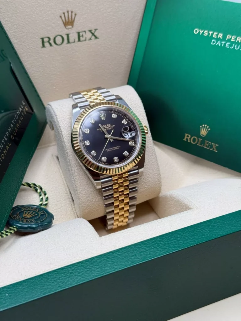 RLX Datejust 36mm 126233 Custom Black Dial Jubilee Bracelet Watch