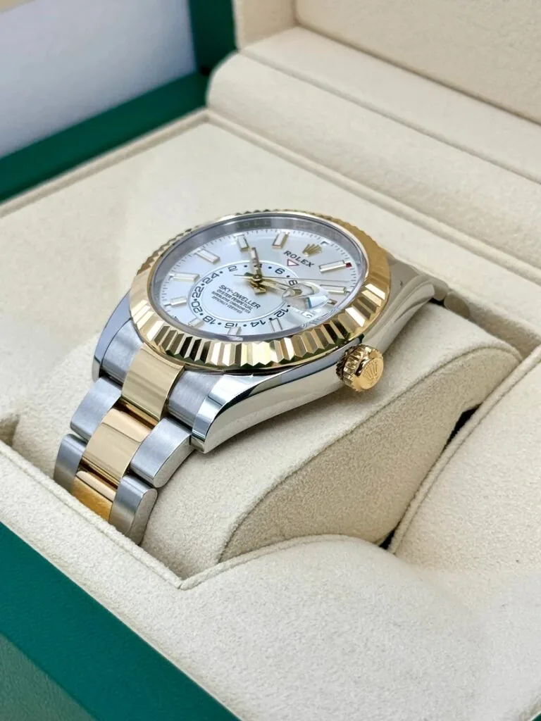 RLX Sky-Dweller 42mm 336933-0005/0006 Two-Tone Yellow Gold White Dial Oyster