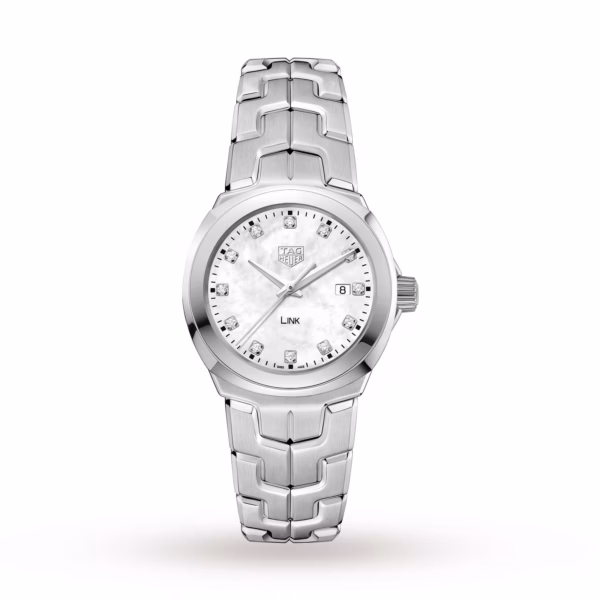 【7A Quality】TAG Heuer Link Date Quartz Date Mother Of Pearl 32mm Ladies Watch WBC1312.BA0600