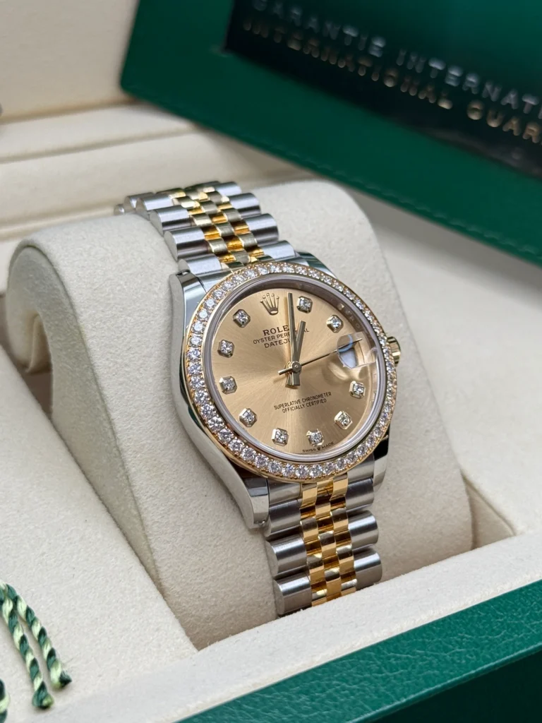 RLX Datejust m278383-0025/0026 31mm Champagne Dial Oyster Bracelet