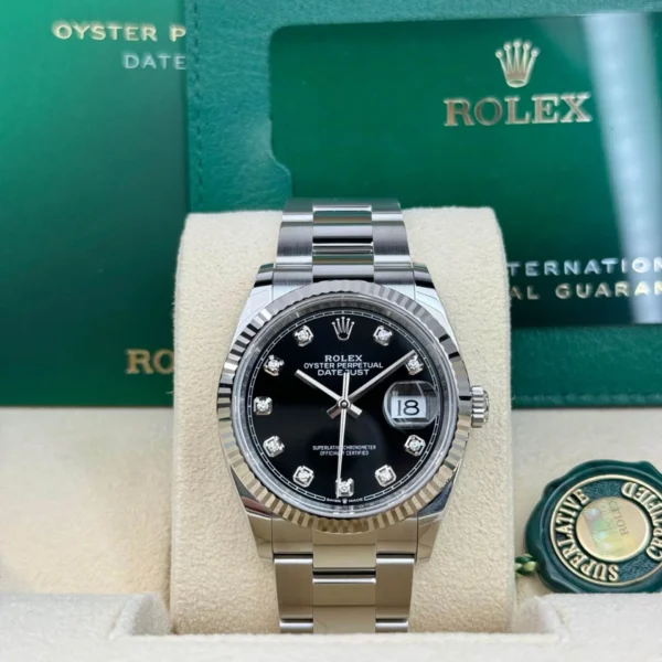 RLX Datejust 36mm 126234 Black Diamond Dial Stainless Steel Oyster Mens Watch