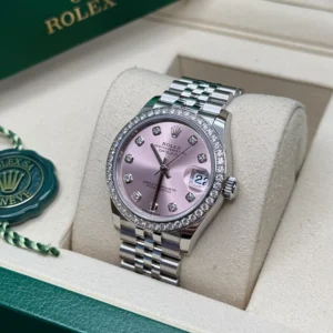 RLX Datejust m278384RBR-0035/0036 Pink 31mm Dial Oyster Watch