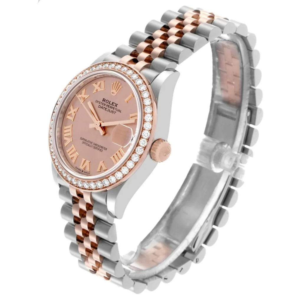 RLX Datejust m278381-0001/0002 Rose Roman Dial Diamond-Set Bezel 31mm