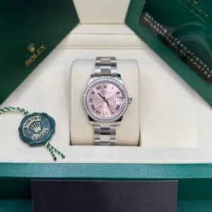 RLX Datejust m278384RBR-0027/0028 Pink 31mm Dial Oyster Watch