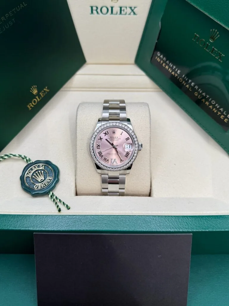 RLX Datejust m278384RBR-0027/0028 Pink 31mm Dial Oyster Watch
