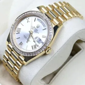 RLX Day-Date 40mm 228398TBR-0006 Silver Dial President Watch