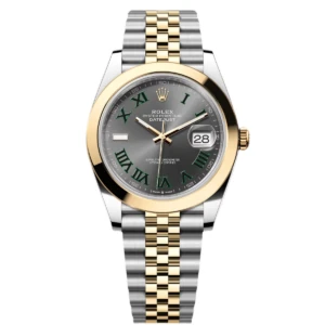 RLX Datejust 41mm 126303 Slate Roman Oyster Steel and Yellow Gold Mens Watch
