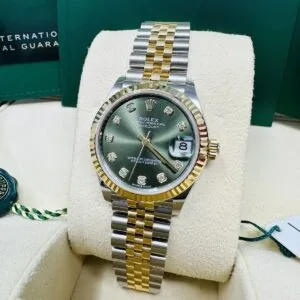 RLX Datejust m278273-0029/0030 31mm Olive Green Dial Stainless Steel and Yellow Gold Oyster Watch