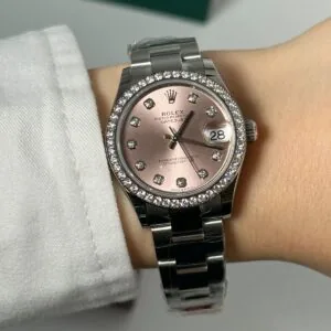 RLX Datejust m278384RBR-0035/0036 Pink 31mm Dial Oyster Watch