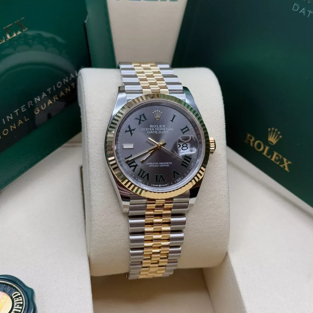 RLX Datejust 36mm 126233 Wimbledon Slate Dial Oyster Bracelet Watch