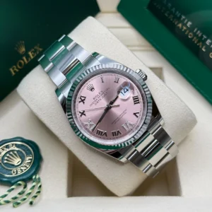 RLX Datejust 36mm 126234 Pink Roman Dial Oyster Stainless Steel