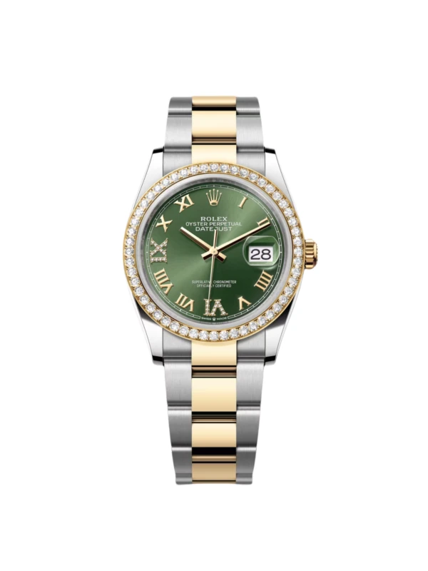 RLX Datejust 36mm 126283 Olive Green Dial Jubilee Bracelet Watch