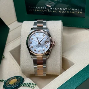 RLX Datejust m278271-0025/0026 White Mother-of-Pearl 31mm Dial Oyster Bracelet Watch