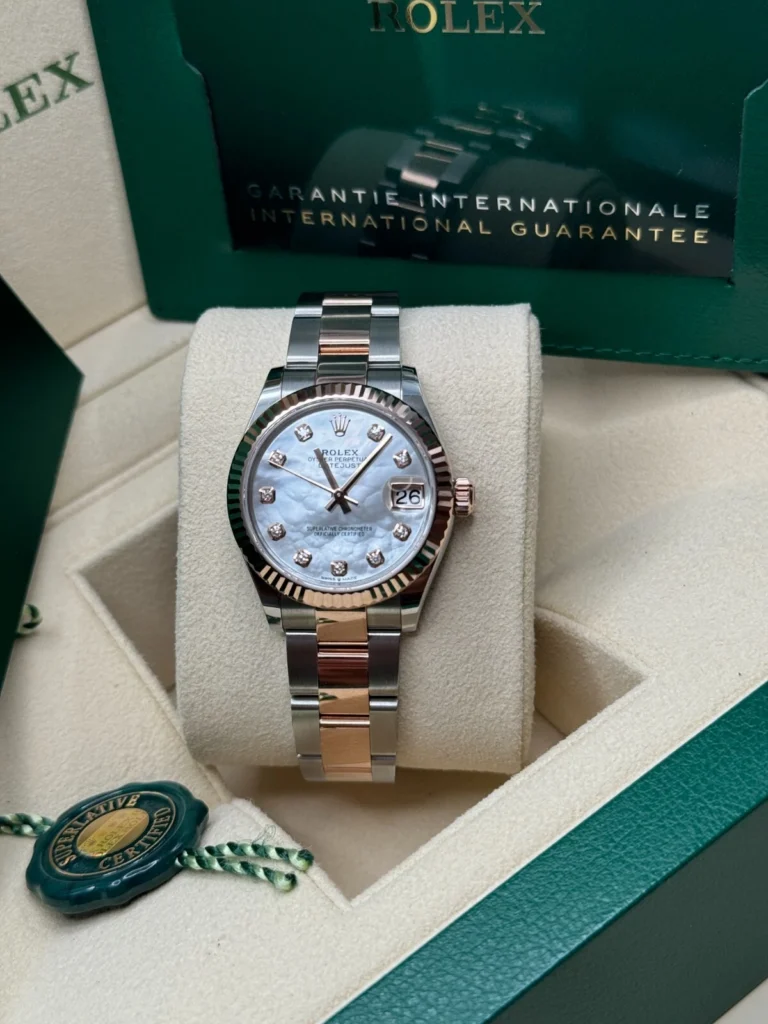 RLX Datejust m278271-0025/0026 White Mother-of-Pearl 31mm Dial Oyster Bracelet Watch