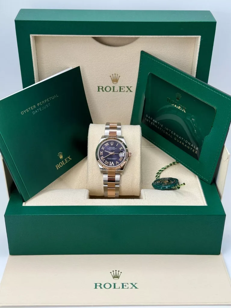 RLX Datejust m278271-0019/0020 Aubergine 31mm Dial Oyster Bracelet Watch