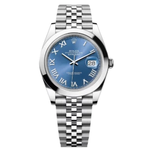 RLX Datejust 41mm 126300 Blue Roman Oyster Stainless Steel Watch