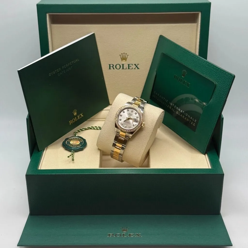 RLX Lady-Datejust 31mm 279383RBR Silver Diamond Dial Yellow Rolesor Oyster Bracelet