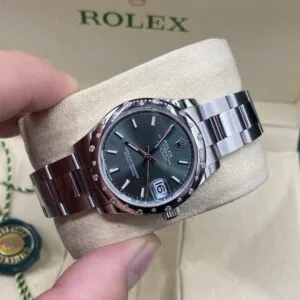 RLX Datejust m278344-0019/0020 Mint Green Dial 31mm Domed Diamond Oyster Watch