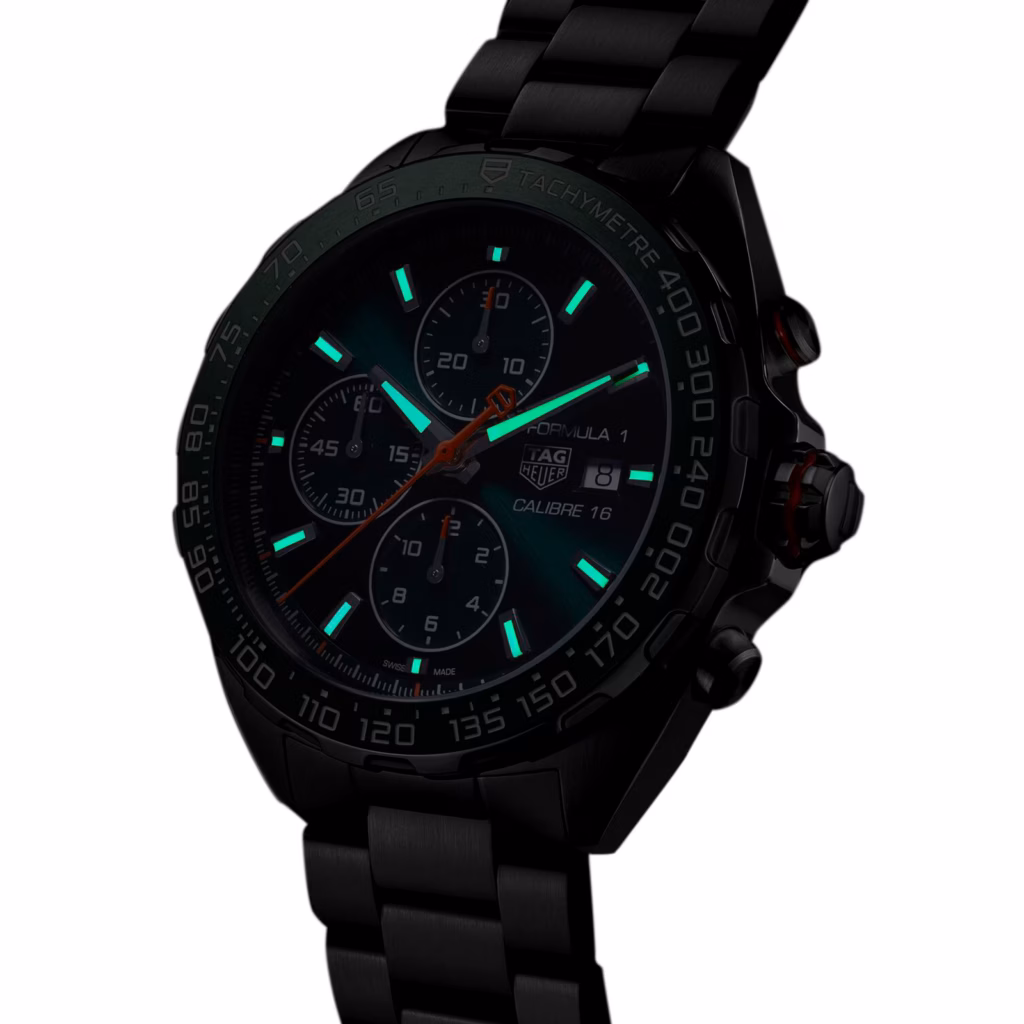 【7A Quality】TAG Heuer Formula 1 Chronograph 44mm Mens Watch Green CAZ201H.BA0876