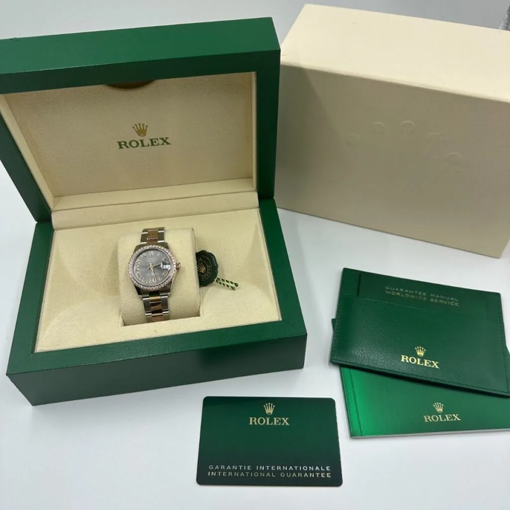 RLX Datejust m278381-0029/0030 Slate Roman Diamond Dial Diamond-Set Bezel 31mm
