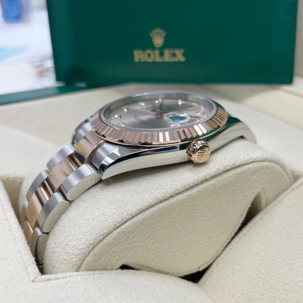 RLX Datejust 41mm 126331 Sundust Diamond Jubilee Steel and Everose Gold Watch