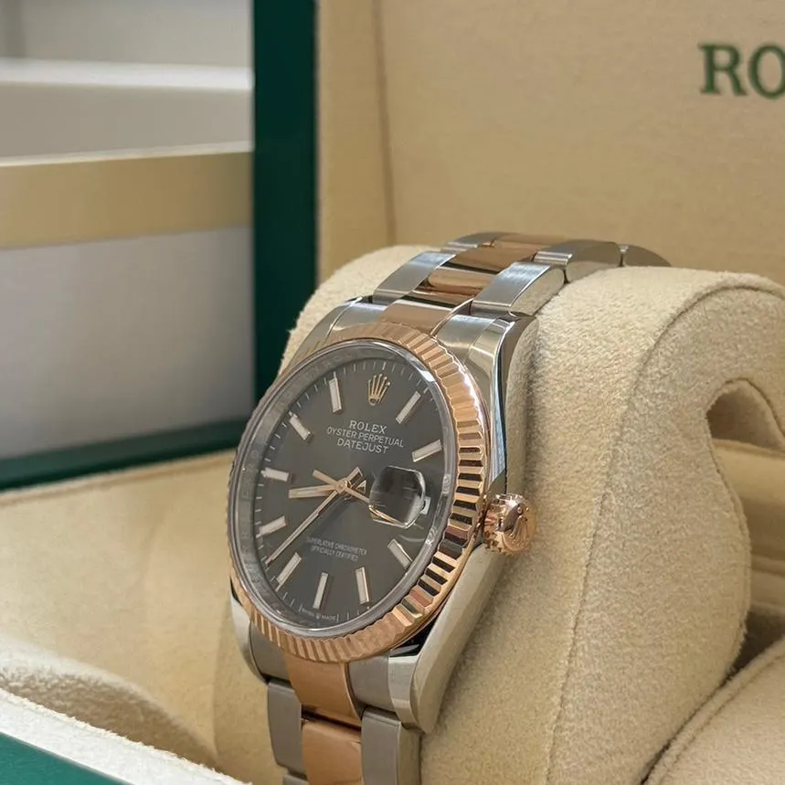 RLX Datejust 36mm 126231 Slate/Gray Dial Oystersteel and 18K Rose gold Oyster Bracelet
