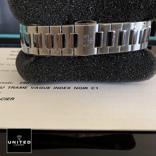 Patek Philippe Nautilus Ladies Blue Replica 7 Patek Philippe Nautilus 71181A-001 Steel Bracelet Replica upside view