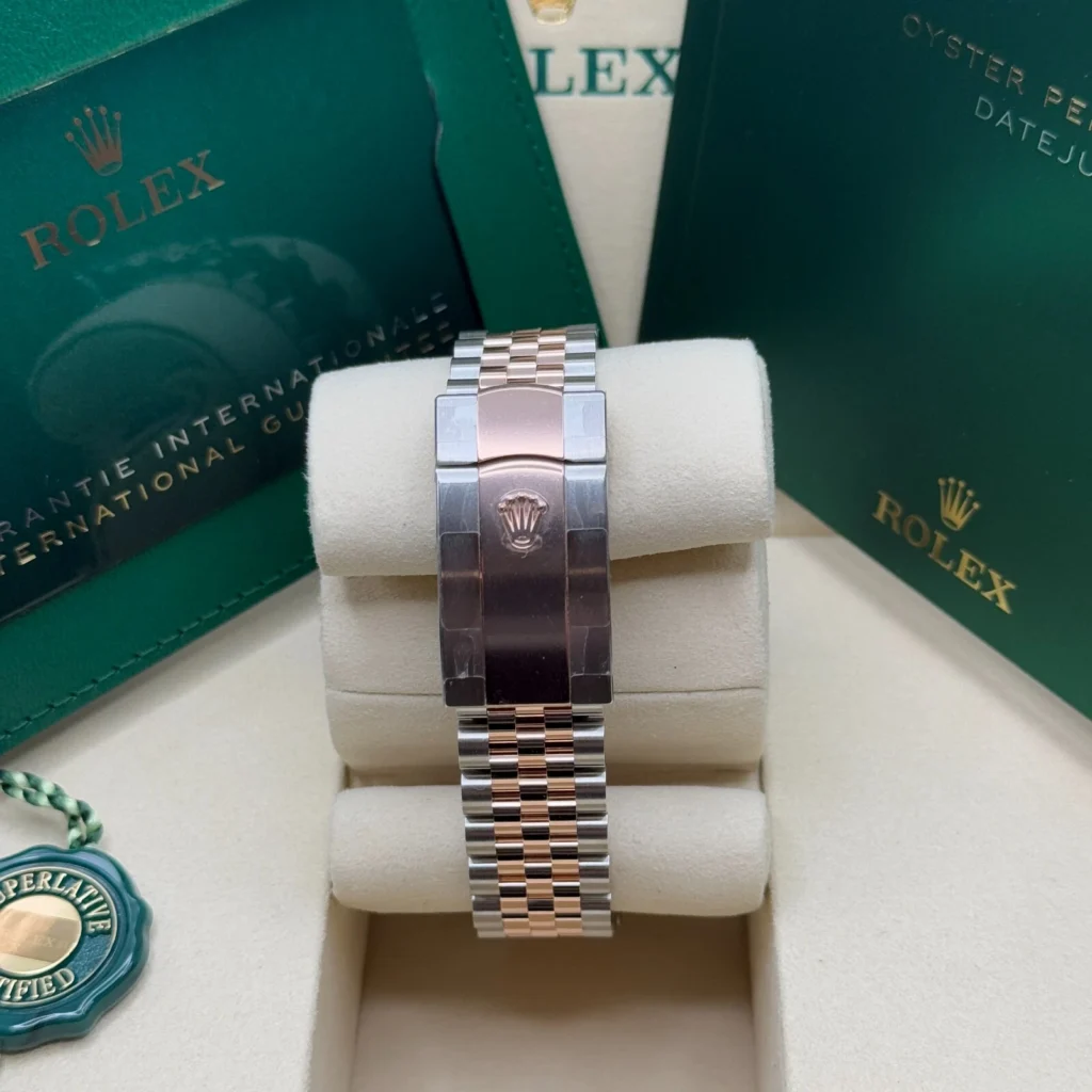RLX Datejust 41mm 126331 Chocolate Index Jubilee Steel and Everose Gold Watch