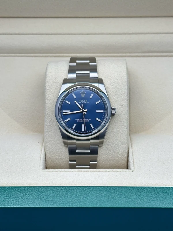 RLX Oyster Perpetual 34mm 124200 Blue Dial Oyster Stainless Steel Bracelet