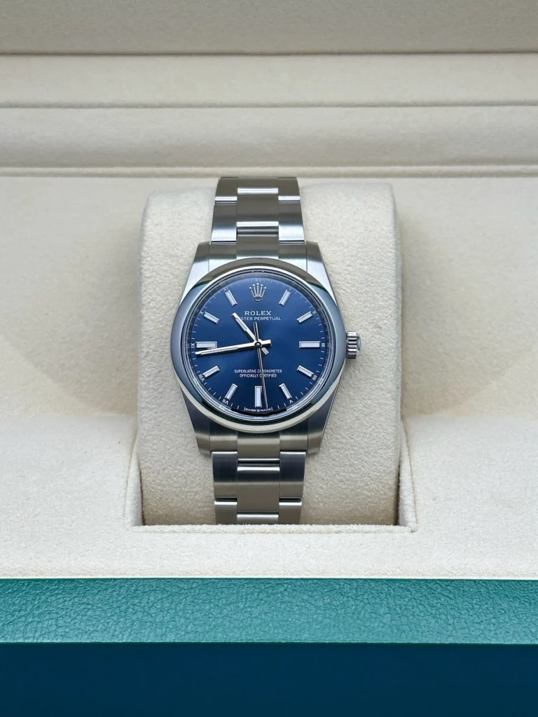 RLX Oyster Perpetual 34mm 124200 Blue Dial Oyster Stainless Steel Bracelet