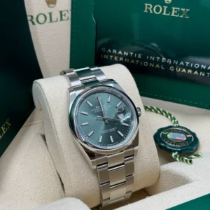 RLX Datejust 36mm 126200 Mint Green Dial Stainless Steel Oyster Bracelet Watch