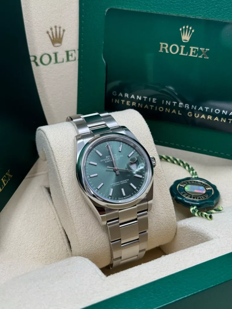 RLX Datejust 36mm 126200 Mint Green Dial Stainless Steel Oyster Bracelet Watch