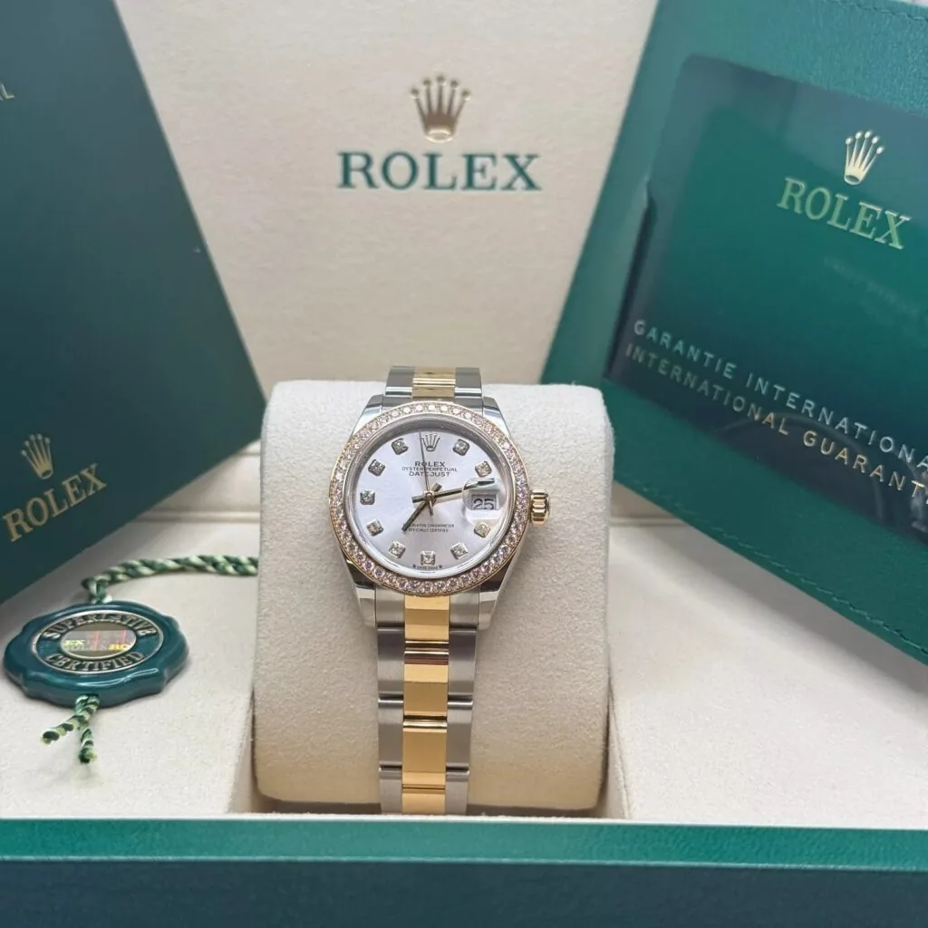 RLX Lady-Datejust 31mm 279383RBR Silver Diamond Dial Yellow Rolesor Oyster Bracelet