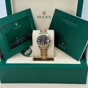 RLX Datejust m278273-0021/0022 31mm Dark Grey Dial Stainless Steel and Yellow Gold Oyster Watch