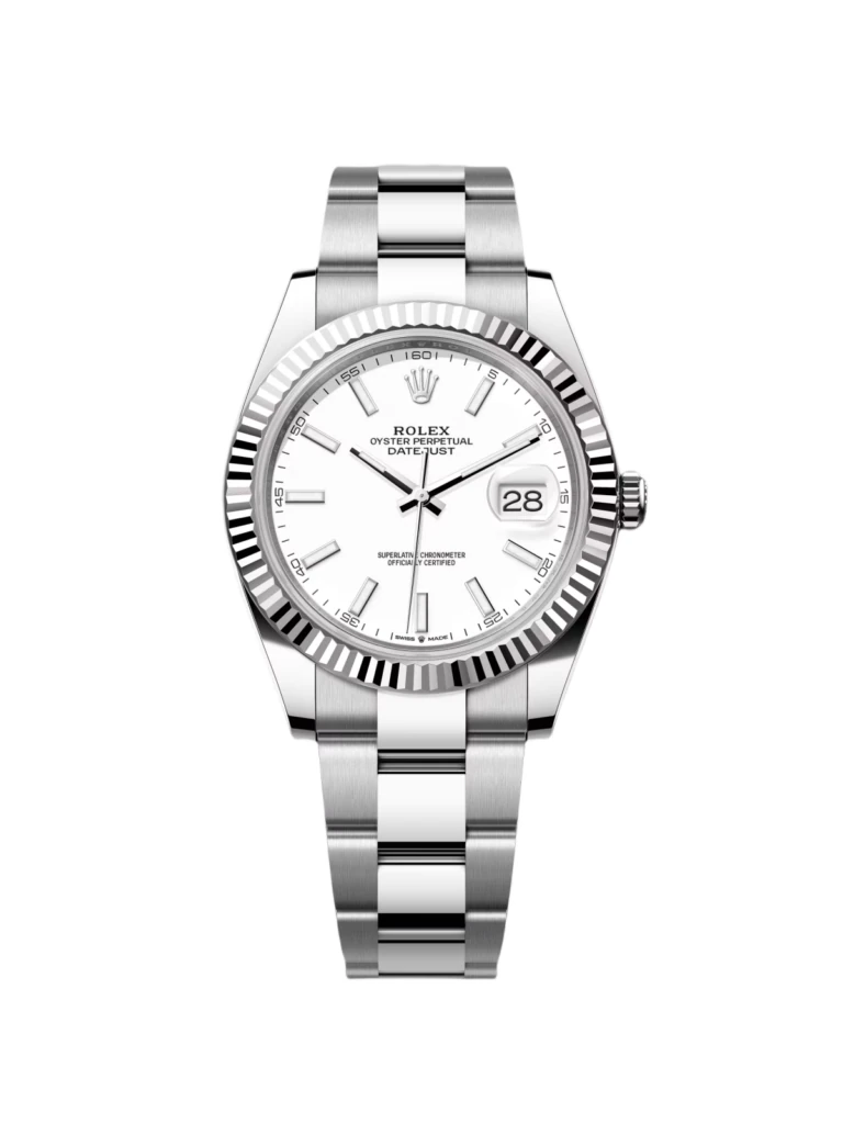 RLX Datejust 41mm White Index Oyster Stainless Steel Men’s Watch - 126334