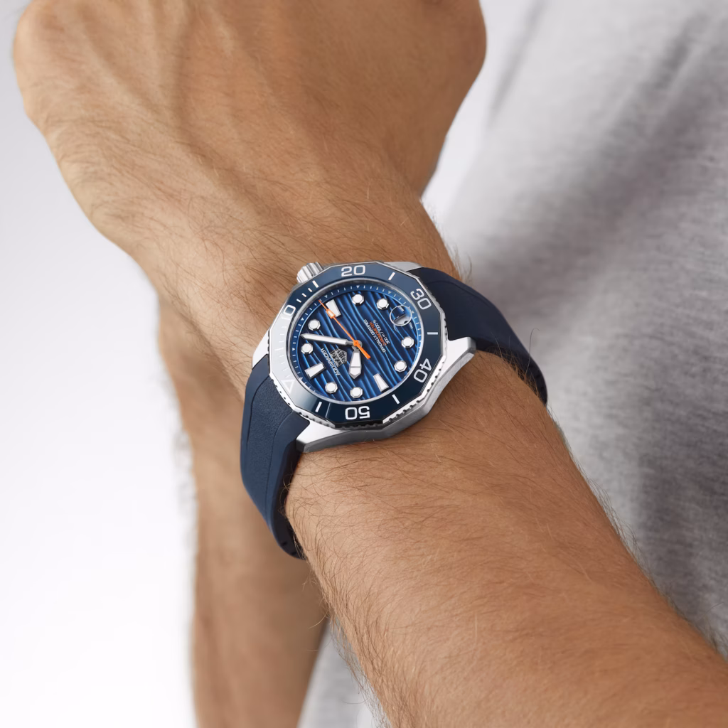 【7A Quality】TAG Heuer Aquaracer Professional 300 Date 42mm Mens Watch Blue Rubber WBP5111.FT6259