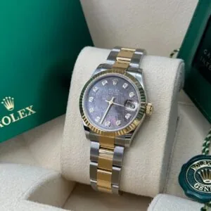 RLX Datejust m278273-0023/0024 31mm Black Mother-of-Pearl Dial Stainless Steel and Yellow Gold Oyster Watch