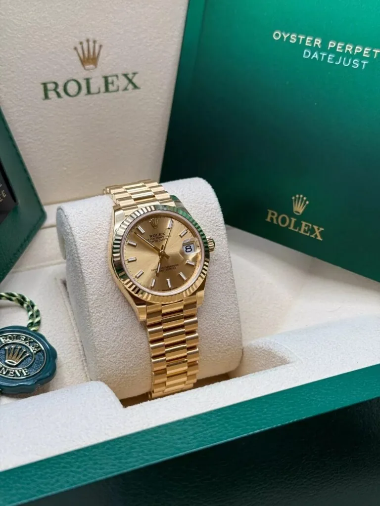 RLX Datejust m278278-0040 Champagne 31mm Dial President Bracelet Watch