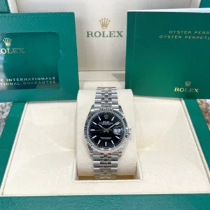 RLX Datejust 36mm 126234 Black Index Jubilee Stainless Steel Mens Watch