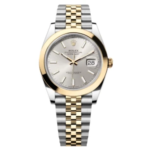 RLX Datejust 41mm 126303 Silver Index Oyster Steel and Yellow Gold Mens Watch