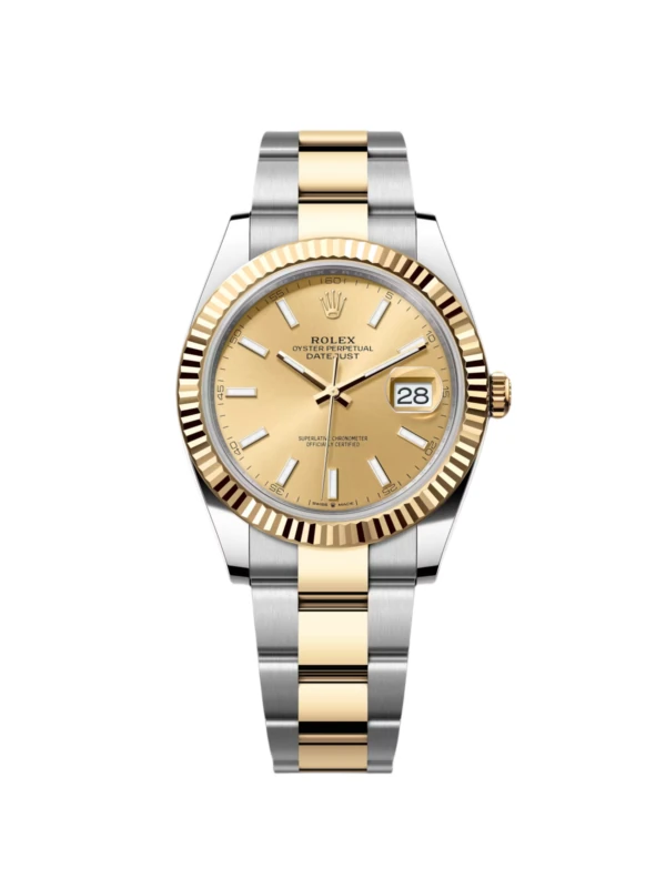 RLX Datejust 41mm 126333 Champagne Index Jubilee Steel and Yellow Gold Mens Watch