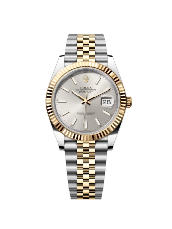 RLX Datejust 41mm 126333 Silver Index Oyster Steel and Yellow Gold Mens Watch