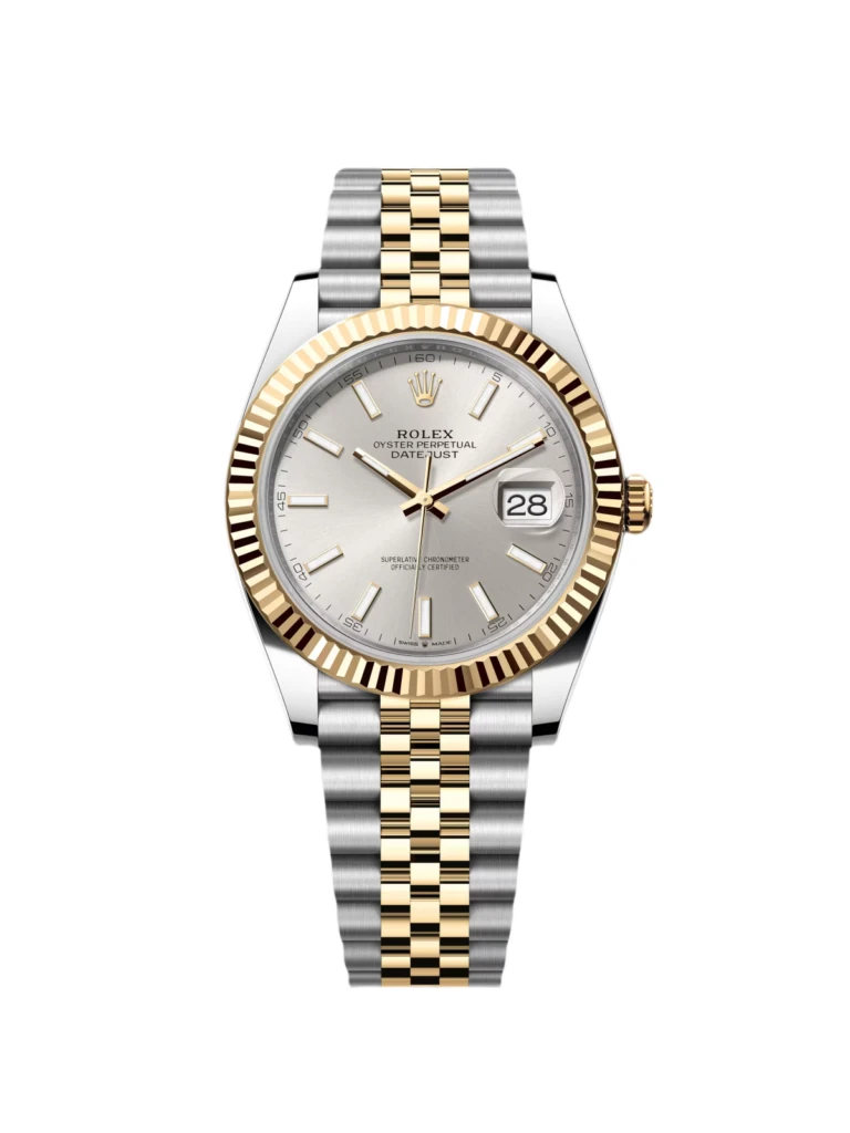 RLX Datejust 41mm 126333 Silver Index Oyster Steel and Yellow Gold Mens Watch