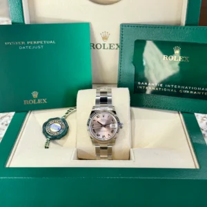RLX Datejust m278274-0019/0020 Pink 31mm Dial Oyster Watch
