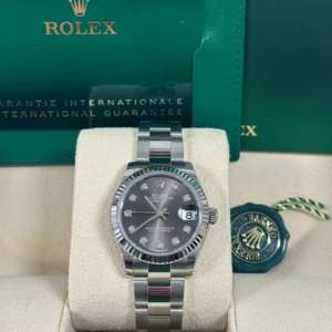RLX Datejust m278274-0007/0008 Dark Grey 31mm Dial Oyster Watch