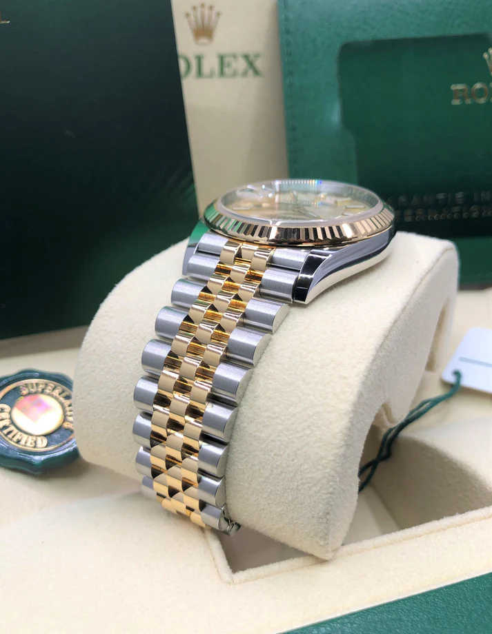 RLX Datejust 36mm 126233 Golden Palm Motif Dial Jubilee Bracelet Watch