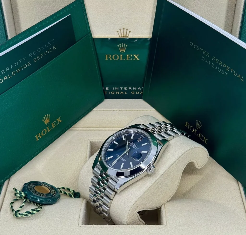 RLX Datejust 41mm 126300 Blue Index Jubilee Stainless Steel Men’s Watch