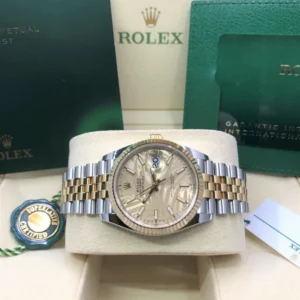 RLX Datejust 36mm 126233 Golden Palm Motif Dial Jubilee Bracelet Watch