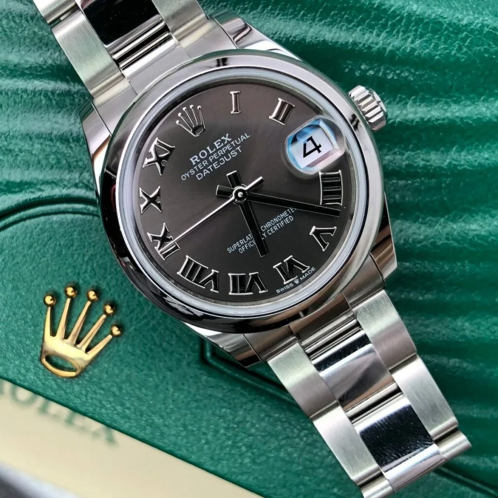 RLX Datejust m278240-0015/0016 31mm Dark Grey Roman Domed Bezel Oyster Oystersteel