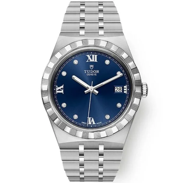 【7A Quality】TUDOR Royal 38mm Blue Diamond Dial Automatic Bracelet Watch M28500-0006
